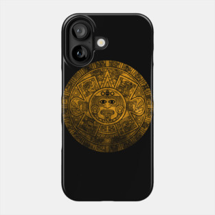Aztec Calendar. Mayan Sun Stone Phone Case