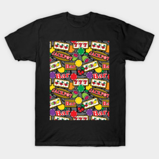 Casino Slots Poker Player Pattern T-Shirt