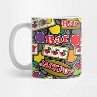 Casino Slots Poker Player Pattern Mug