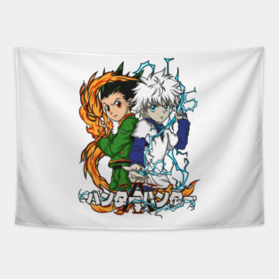 Dynamic Duo: Gon and Killua - Hunter x Hunter Design Tapestry