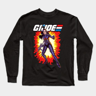 Baroness GI Joe toy art card Long Sleeve T-Shirt