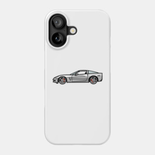 Chevrolet Corvette C6 Blade Silver Digital painting Phone Case