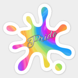 Pride Rainbow Paint Splatter Magnet
