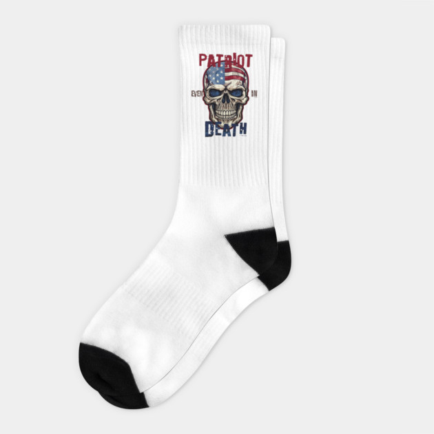 Patriot Even In Death July 4th Socks by Luxinda
