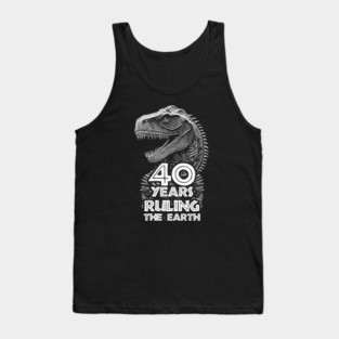 40th Anniversary - Dinosaur Lovers Birthday Tank Top