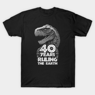 40th Anniversary - Dinosaur Lovers Birthday T-Shirt