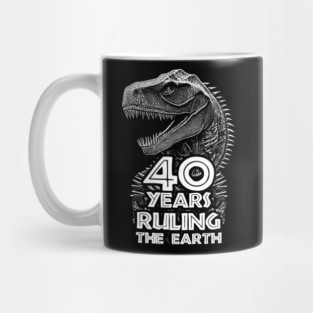 40th Anniversary - Dinosaur Lovers Birthday Mug