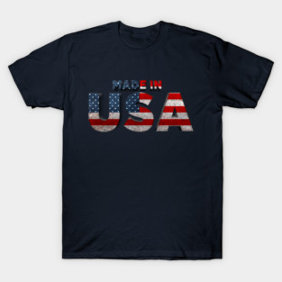 Made in USA - 3D Letters T-Shirt