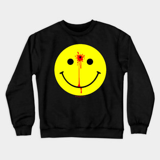 Smiley Face with a Bullet Hole - Have a Nice Day Crewneck Sweatshirt