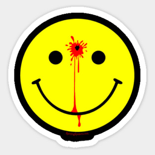Smiley Face with a Bullet Hole - Have a Nice Day Sticker