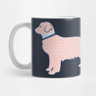 Faded Nantucket Red Nautical Preppy Retriever Dog Mug