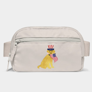 Preppy Patriotic Yellow Lab Bag