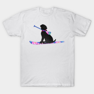 SUP Preppy Black Lab - Lilly Inspired Stand Up Paddle Board T-Shirt