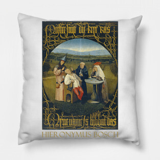 The Extraction of the Stone of Folly by Hieronymus Bosch Pillow