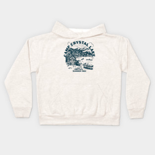 Camp Crystal Lake Summer '82 (on light) Kids Hoodie