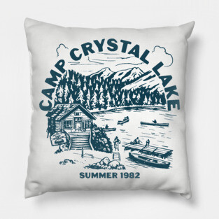 Camp Crystal Lake Summer '82 (on light) Pillow