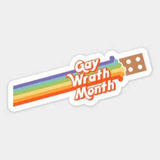 Gay Wrath Month (Pride Brick) Sticker