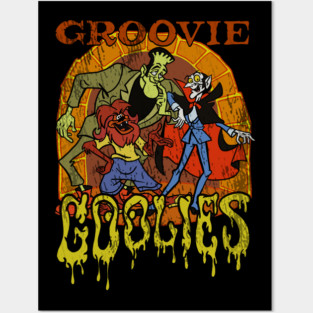 Groovy Retro Cartoon Monster Band Posters and Art