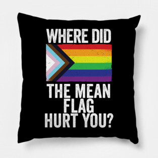 LGBTQIA+ Black Pride Where Did The Mean Flag Hurt You? Pillow