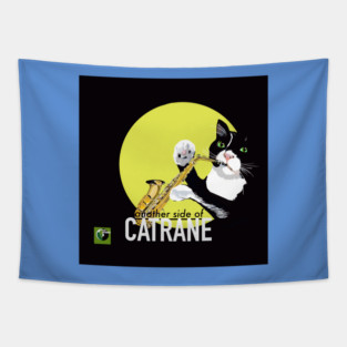 Tuxedo Cat Plays Alto Saxophone Tapestry