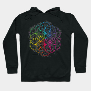Sacred Geometry Flower of Life Mandala Color 2 Hoodie