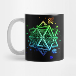 Reptile on the polyhedron gradient color Mug