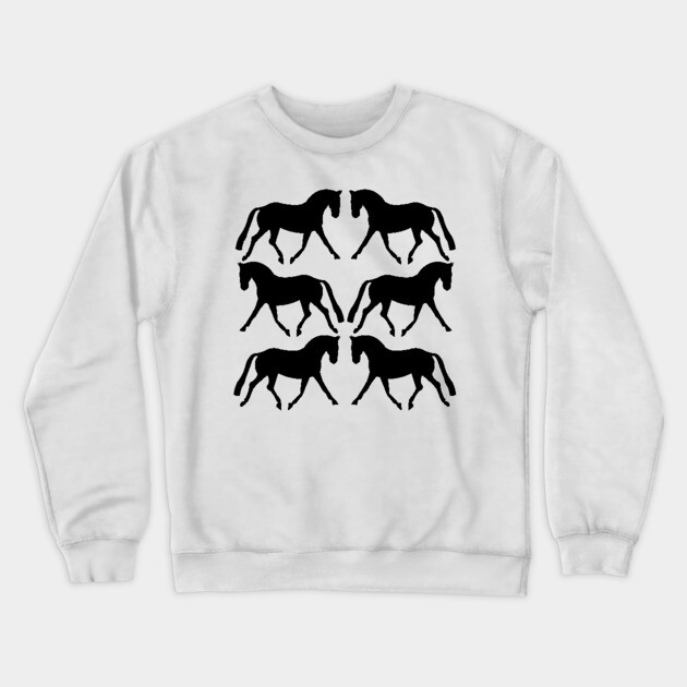 Dressage Horse Pattern Crewneck Sweatshirt by DickinsonDesign