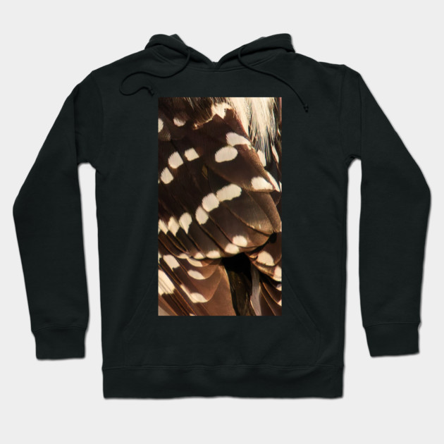 Feathers of a Downy Woodpecker Hoodie by BirdsnStuff