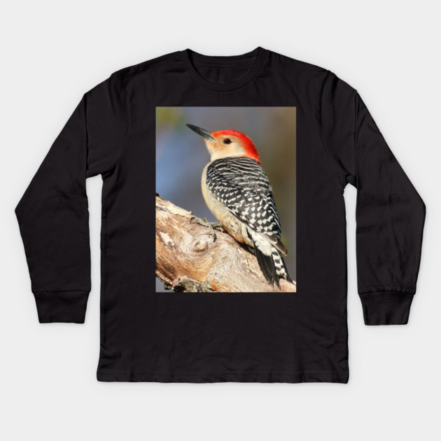 Red Bellied Woodpecker Kids Long Sleeve T-Shirt by BirdsnStuff