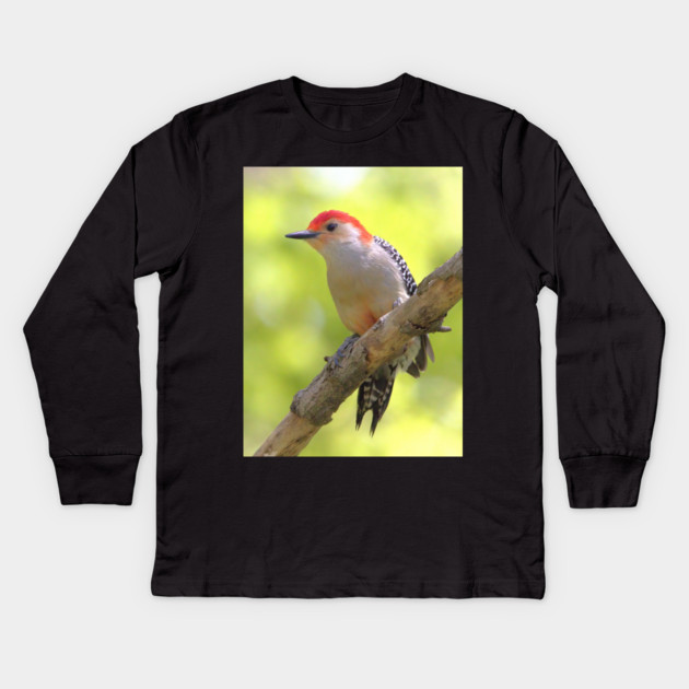 Red bellied woodpecker Kids Long Sleeve T-Shirt by BirdsnStuff