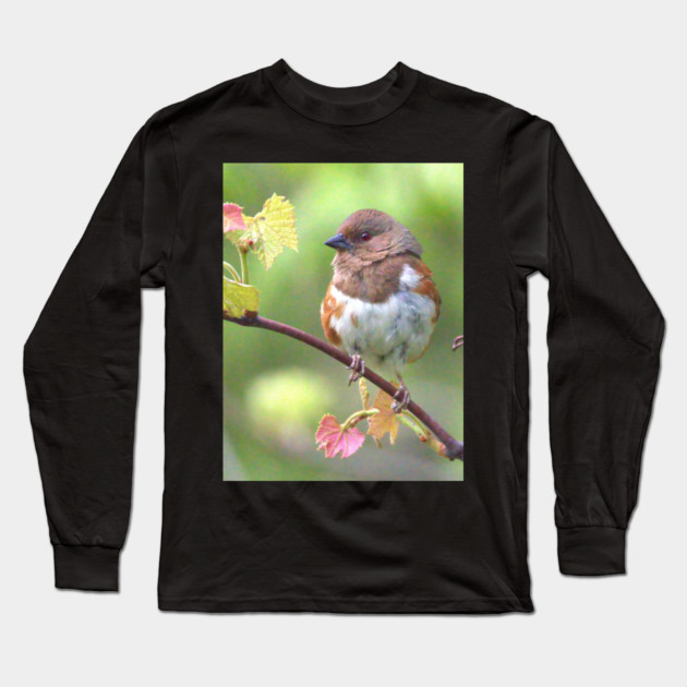 Eastern Towhee Long Sleeve T-Shirt by BirdsnStuff