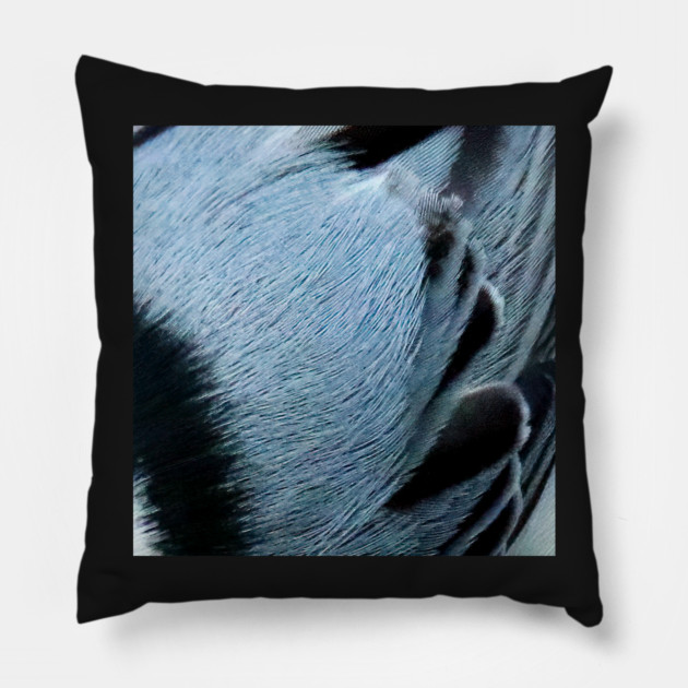 Feathers of a White Breasted Nuthatch Pillow by BirdsnStuff
