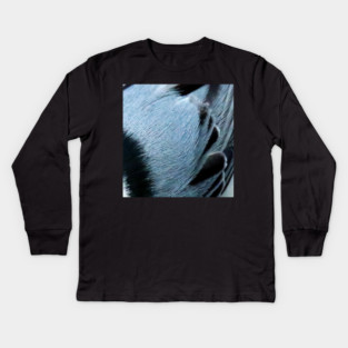 Feathers of a White Breasted Nuthatch Kids Long Sleeve T-Shirt