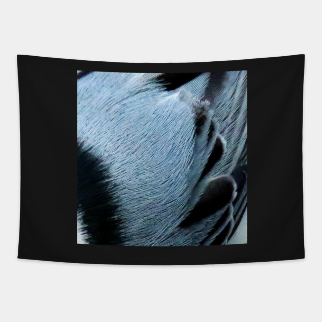 Feathers of a White Breasted Nuthatch Tapestry by BirdsnStuff