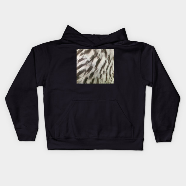 Feathers of a female Red Winged Blackbird Kids Hoodie by BirdsnStuff