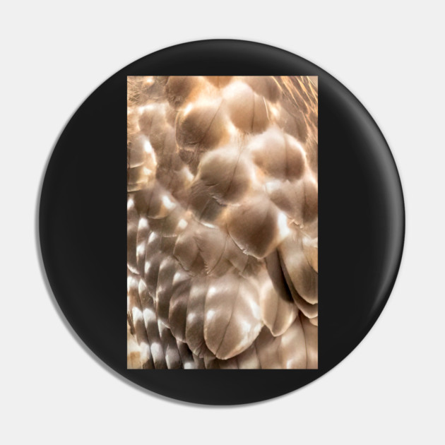 Feathers of a Red Shouldered Hawk Pin by BirdsnStuff
