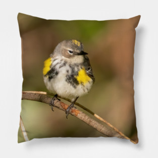 Yellow Rumped Warbler Pillow