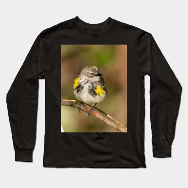 Yellow Rumped Warbler Long Sleeve T-Shirt by BirdsnStuff