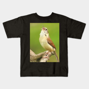 Carolina Wren Singing Kids T-Shirt