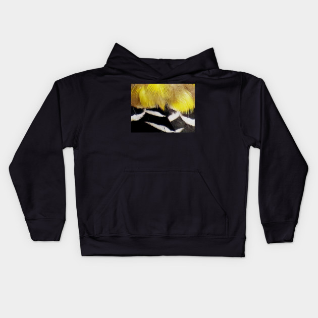 Feathers of a American Goldfinch Kids Hoodie by BirdsnStuff