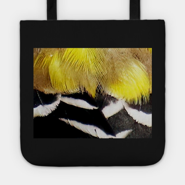 Feathers of a American Goldfinch Tote by BirdsnStuff