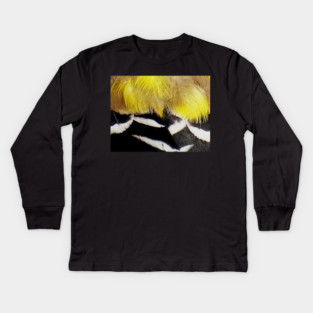 Feathers of a American Goldfinch Kids Long Sleeve T-Shirt