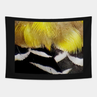 Feathers of a American Goldfinch Tapestry