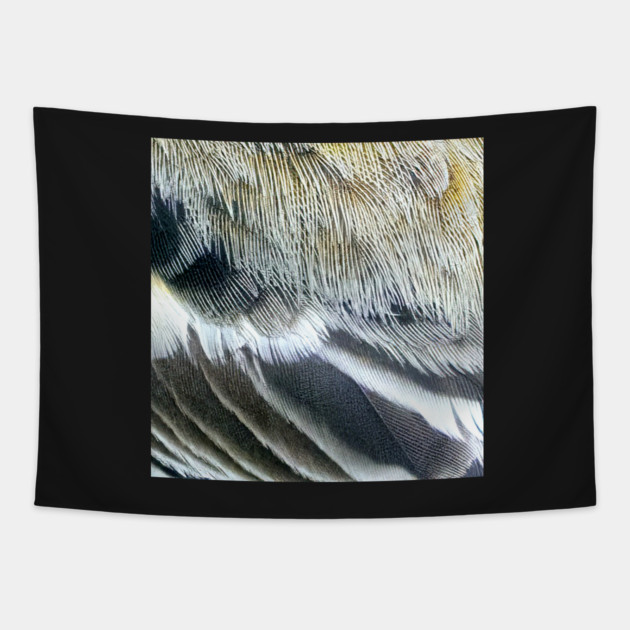 Feathers of a Baltimore Oriole Tapestry by BirdsnStuff