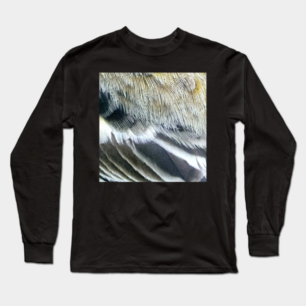 Feathers of a Baltimore Oriole Long Sleeve T-Shirt by BirdsnStuff