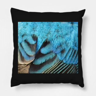 Feathers of a Indigo Bunting Pillow