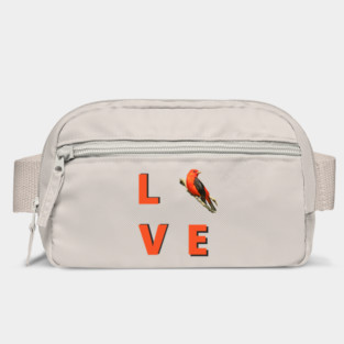 Love birds design with Scarlet Tanager Bag