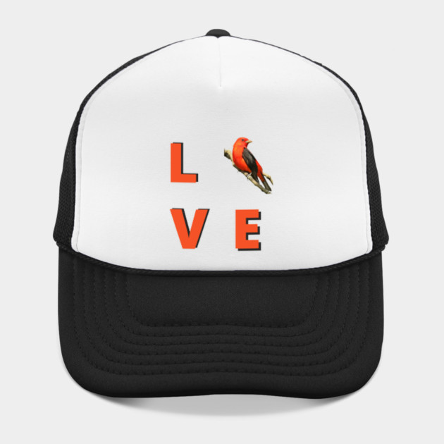 Love birds design with Scarlet Tanager by BirdsnStuff