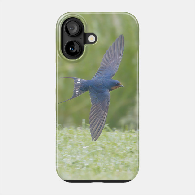 Barn Swallow in Flight Phone Case by BirdsnStuff