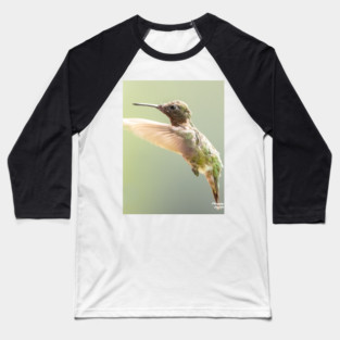 Ruby-throated Hummingbird in flight Baseball T-Shirt